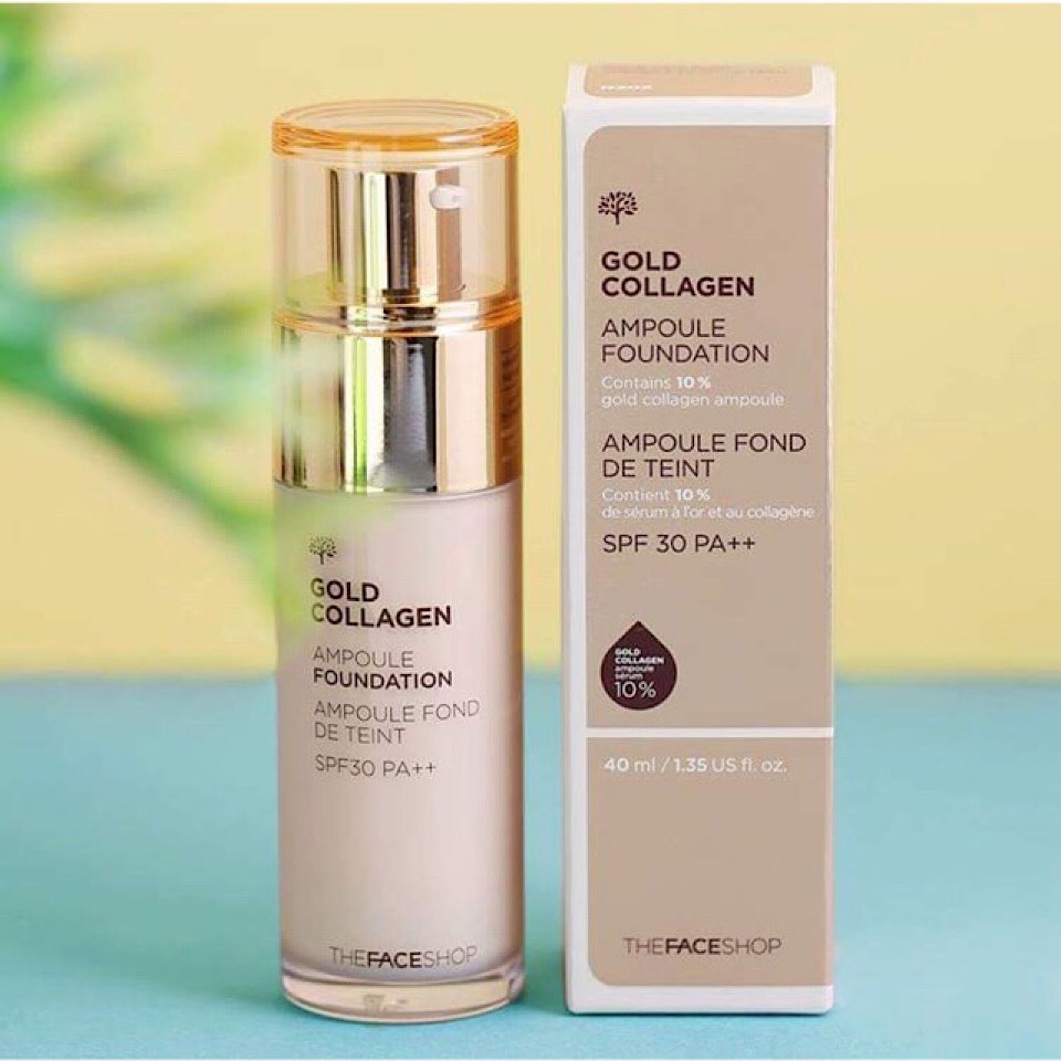 Kem nền the face shop Gold collagen Ampoul SPF30PA ++